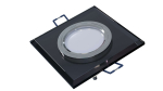 Ceiling lighting point fitting RIA glass square black